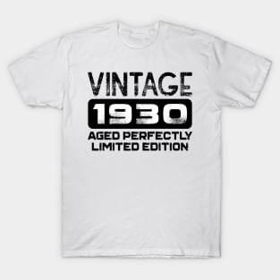 90th Birthday Gift Vintage 1930 Aged Perfectly T-Shirt